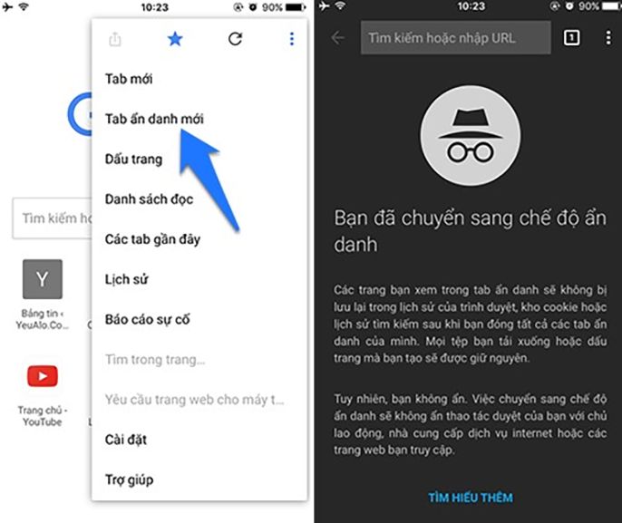 Cách Mở Tab Ẩn Danh Trên Android, iPhone, Laptop, Macbook