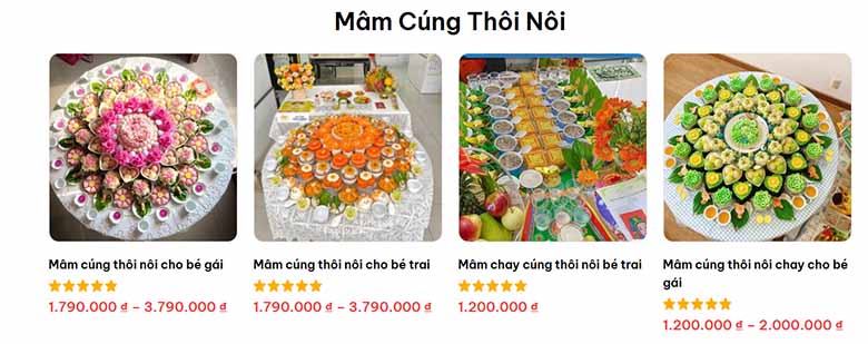 Review dịch vụ mâm cúng thôi nôi cho bé của Kiến Tường
